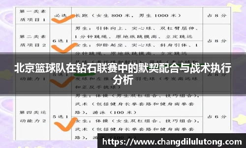 北京篮球队在钻石联赛中的默契配合与战术执行分析