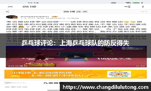 乒乓球评论：上海乒乓球队的防反得失